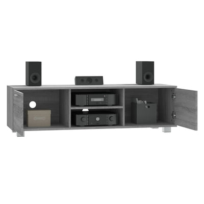TV-taso harmaa Sonoma 140x40,5x35 cm tekninen puu