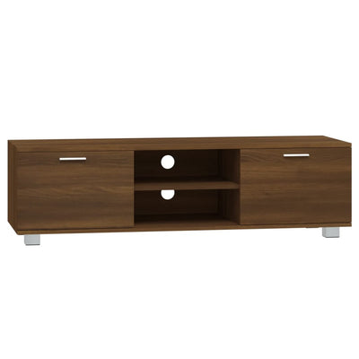 TV-taso ruskea tammi 140x40,5x35 cm tekninen puu