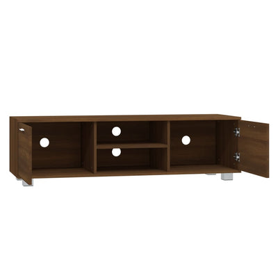 TV-taso ruskea tammi 140x40,5x35 cm tekninen puu