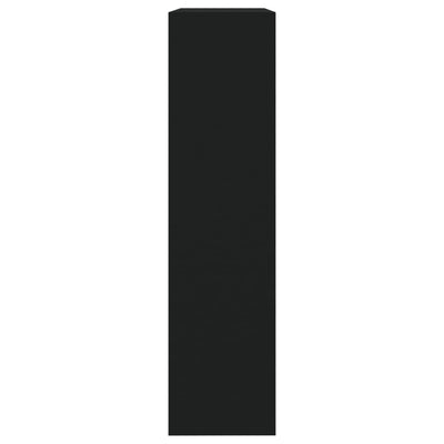 Musta kenkäkaappi peilillä Deidre 63x17x67cm (2-kerroksinen)