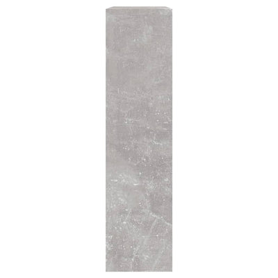 Kenkäkaappi peilillä 2-kerroksinen betoninharmaa 63x17x67 cm