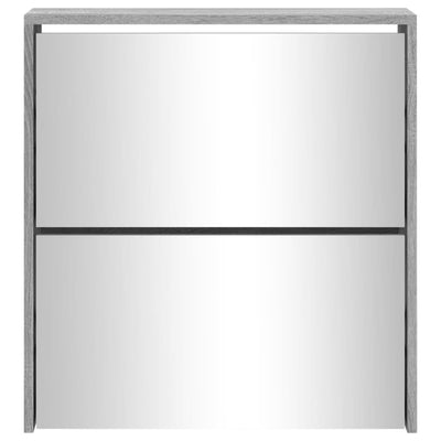 Harmaa kenkäkaappi peilillä 2-kerroksinen Deidre 63x17x67cm (sonoma)