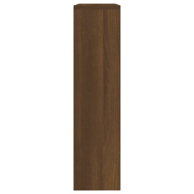 Kenkäkaappi peilillä 2-kerroksinen ruskea tammi 63x17x67 cm
