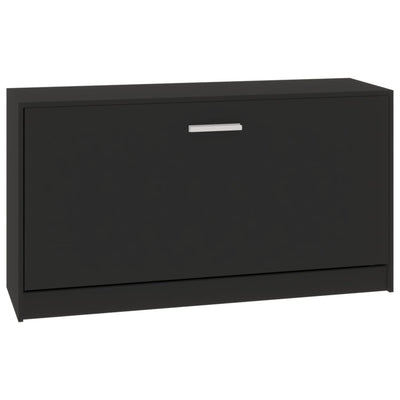 Kenkäkaappi musta 80x24x45 cm tekninen puu