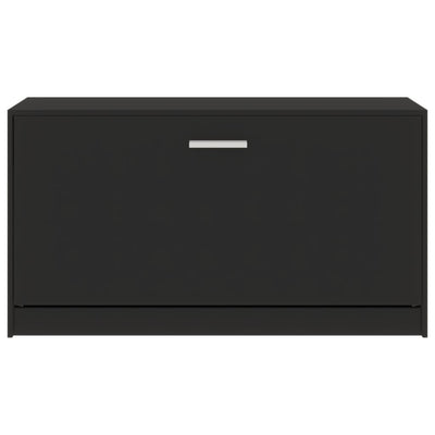 Kenkäkaappi musta 80x24x45 cm tekninen puu