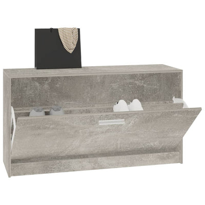 Kenkäteline betoninharmaa 80x24x45 cm tekninen puu