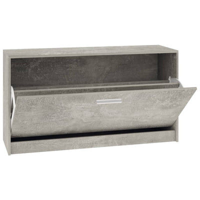Kenkäteline betoninharmaa 80x24x45 cm tekninen puu