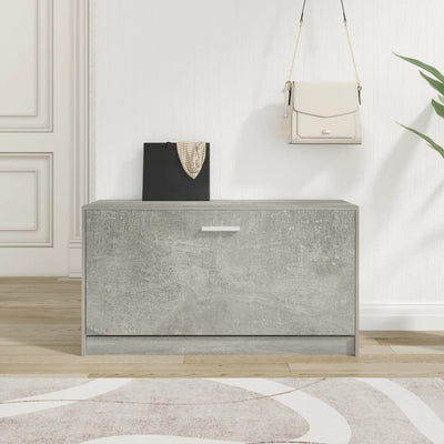 Kenkäteline betoninharmaa 80x24x45 cm tekninen puu