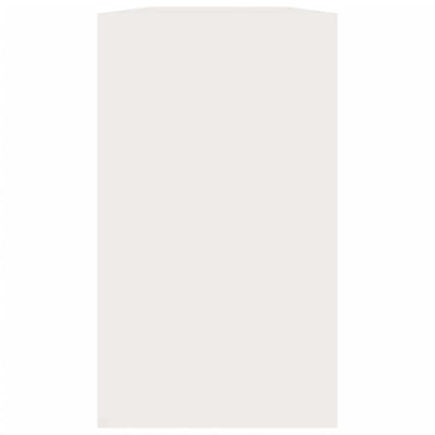 Valkoinen kenkäkaappi Tiborel 80x24x45cm (korkeakiilto, puinen)