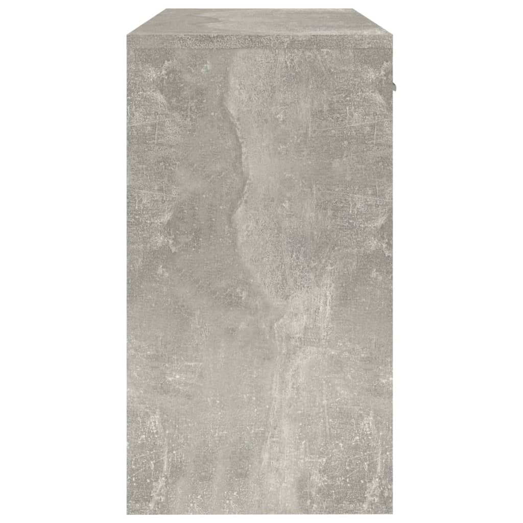 Betoninharmaa työpöytä laatikolla ja kaapilla Omaid 100x40x73cm (puu)