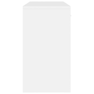 Valkoinen työpöytä laatikolla ja kaapilla Omaid 100x40x73cm (puu)