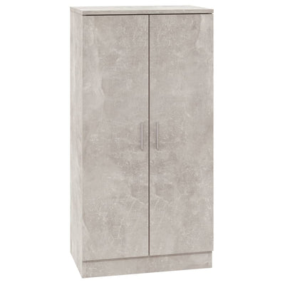 Kenkäkaappi betoninharmaa 55x35x108 cm tekninen puu