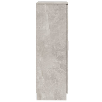 Kenkäkaappi betoninharmaa 55x35x108 cm tekninen puu