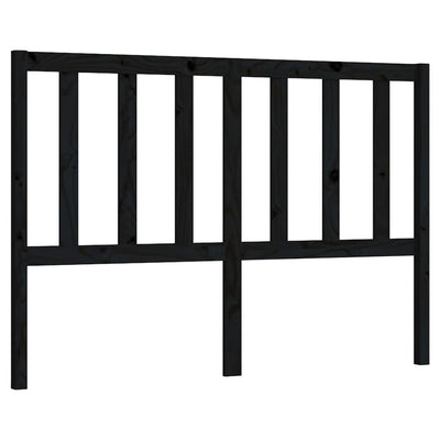 Sängynpääty musta 126x4x100 cm täysi mänty