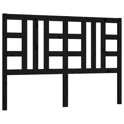 Sängynpääty musta 126x4x100 cm täysi mänty