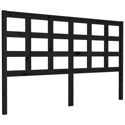 Sängynpääty musta 156x4x100 cm täysi mänty