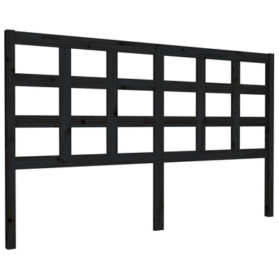 Sängynpääty musta 165,5x4x100 cm täysi mänty