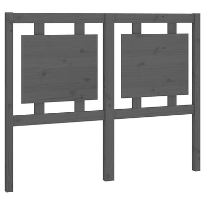 Sängynpääty harmaa 125,5x4x100 cm täysi mänty