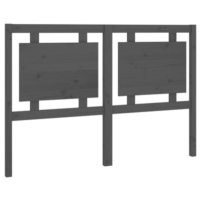 Sängynpääty harmaa 145,5x4x100 cm täysi mänty