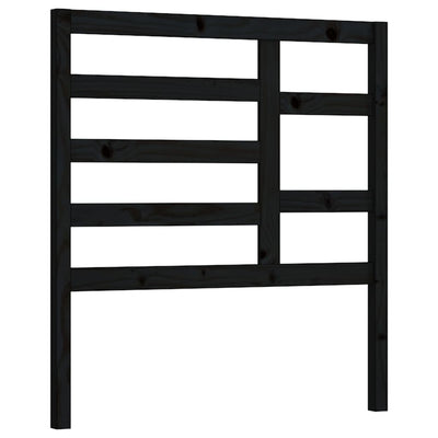 Sängynpääty musta 81x4x104 cm täysi mänty