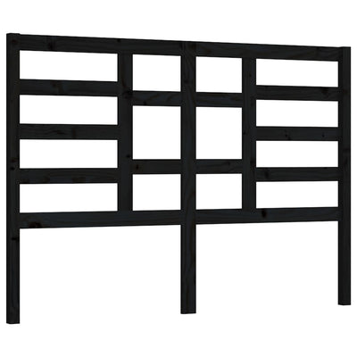 Sängynpääty musta 166x4x104 cm täysi mänty