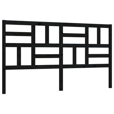 Sängynpääty musta 206x4x104 cm täysi mänty