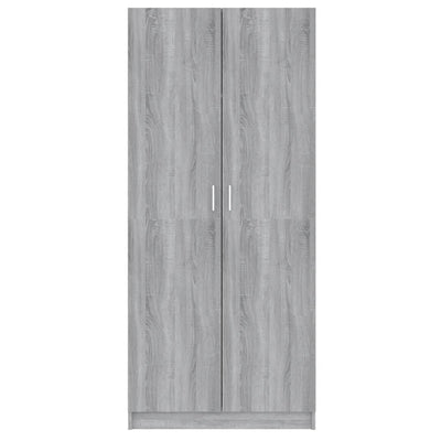 Vaatekaappi harmaa Sonoma 80x52x180 cm tekninen puu