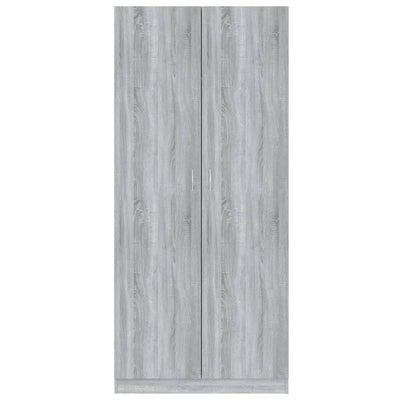 Vaatekaappi harmaa Sonoma 90x52x200 cm tekninen puu