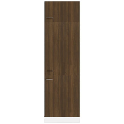 Kaappi jääkaapille ruskea tammi 60x57x207 cm tekninen puu
