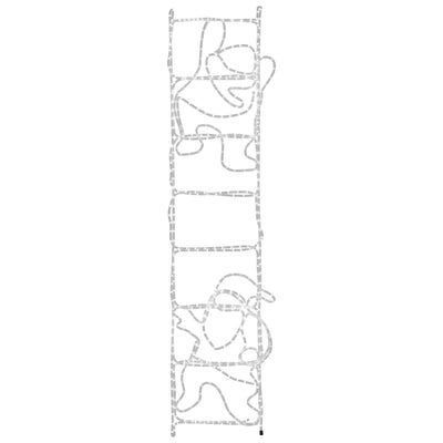 Joulupukki tikkailla taitettava koriste Lori 50x200cm (552 led-valoa)