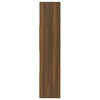 Kirjahylly ruskea tammi 110x24x110 cm tekninen puu