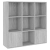 Kirjahylly harmaa Sonoma 98x30x98 cm