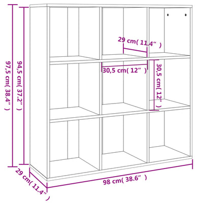 Savutammi kirjahylly Mignona 98x29x97,5cm