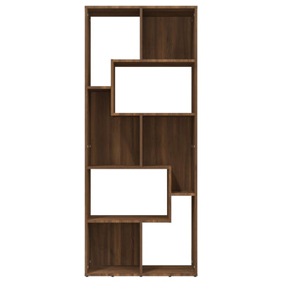Kirjahylly ruskea tammi 67x24x161 cm tekninen puu