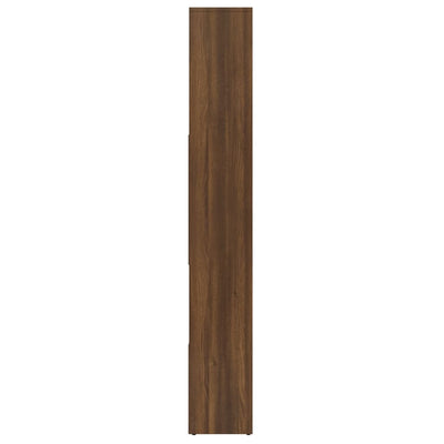 Kirjahylly ruskea tammi 67x24x161 cm tekninen puu