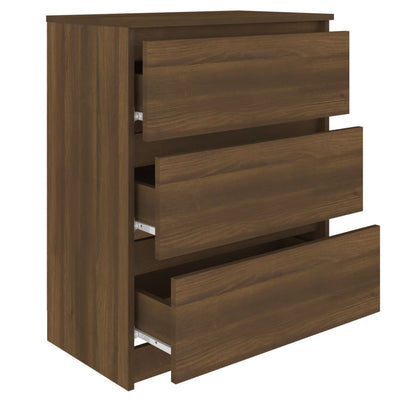 Senkki ruskea tammi 60x35x76 cm tekninen puu