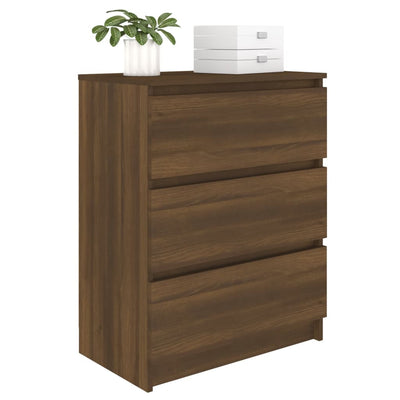 Senkki ruskea tammi 60x35x76 cm tekninen puu