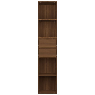 Kirjahylly ruskea tammi 36x30x171 cm tekninen puu