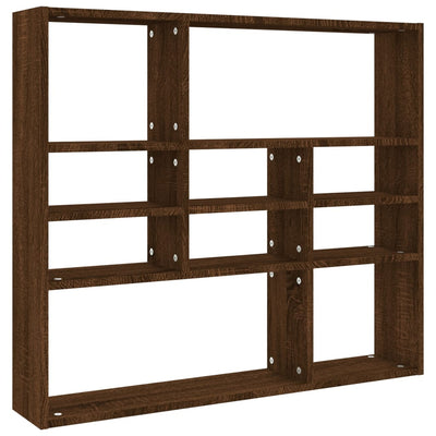 Seinähylly ruskea tammi 90x16x78 cm lastulevy