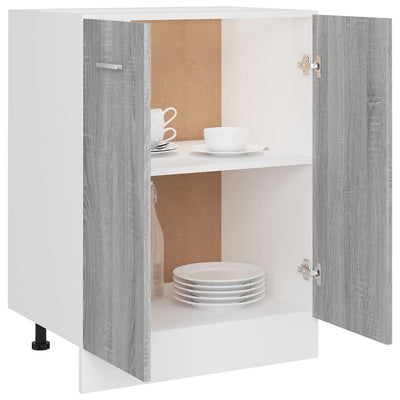 Alakaappi harmaa Sonoma 60x46x81,5 cm tekninen puu
