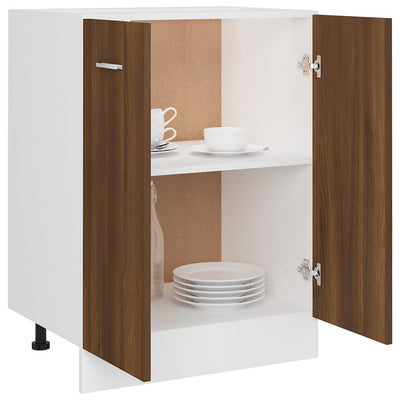 Alakaappi ruskea tammi 60x46x81,5 cm tekninen puu