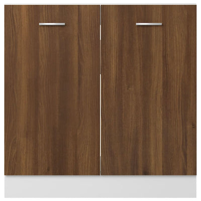 Allaskaappi ruskea tammi 80x46x81,5 cm tekninen puu