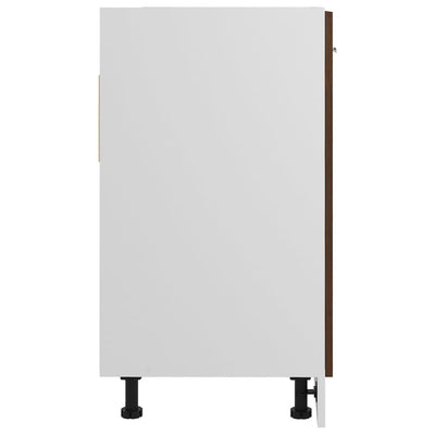 Allaskaappi ruskea tammi 80x46x81,5 cm tekninen puu