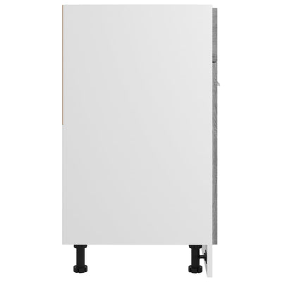 Harmaa alakaappi laatikolla Pompilas 60x46x81,5cm (puinen)