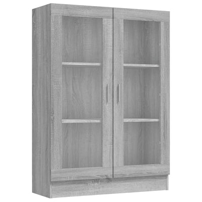 Vitriinikaappi harmaa Sonoma 82,5x30,5x115 cm tekninen puu