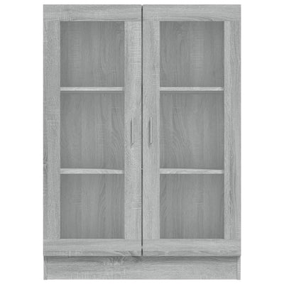 Vitriinikaappi harmaa Sonoma 82,5x30,5x115 cm tekninen puu