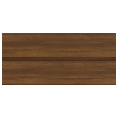 Allaskaappi ruskea tammi 100x38,5x45 cm tekninen puu