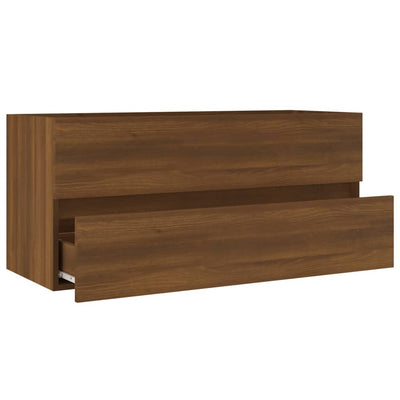 Allaskaappi ruskea tammi 100x38,5x45 cm tekninen puu