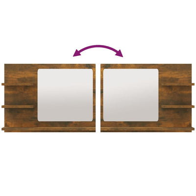 Savutammi kylpyhuoneen peili Destini 60x10,5x45cm (puinen)