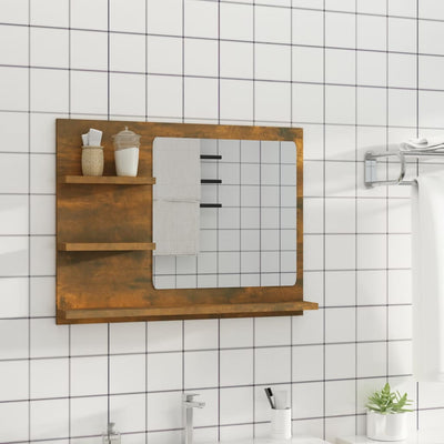 Kylpyhuoneen peili savutammi 60x10,5x45 cm tekninen puu